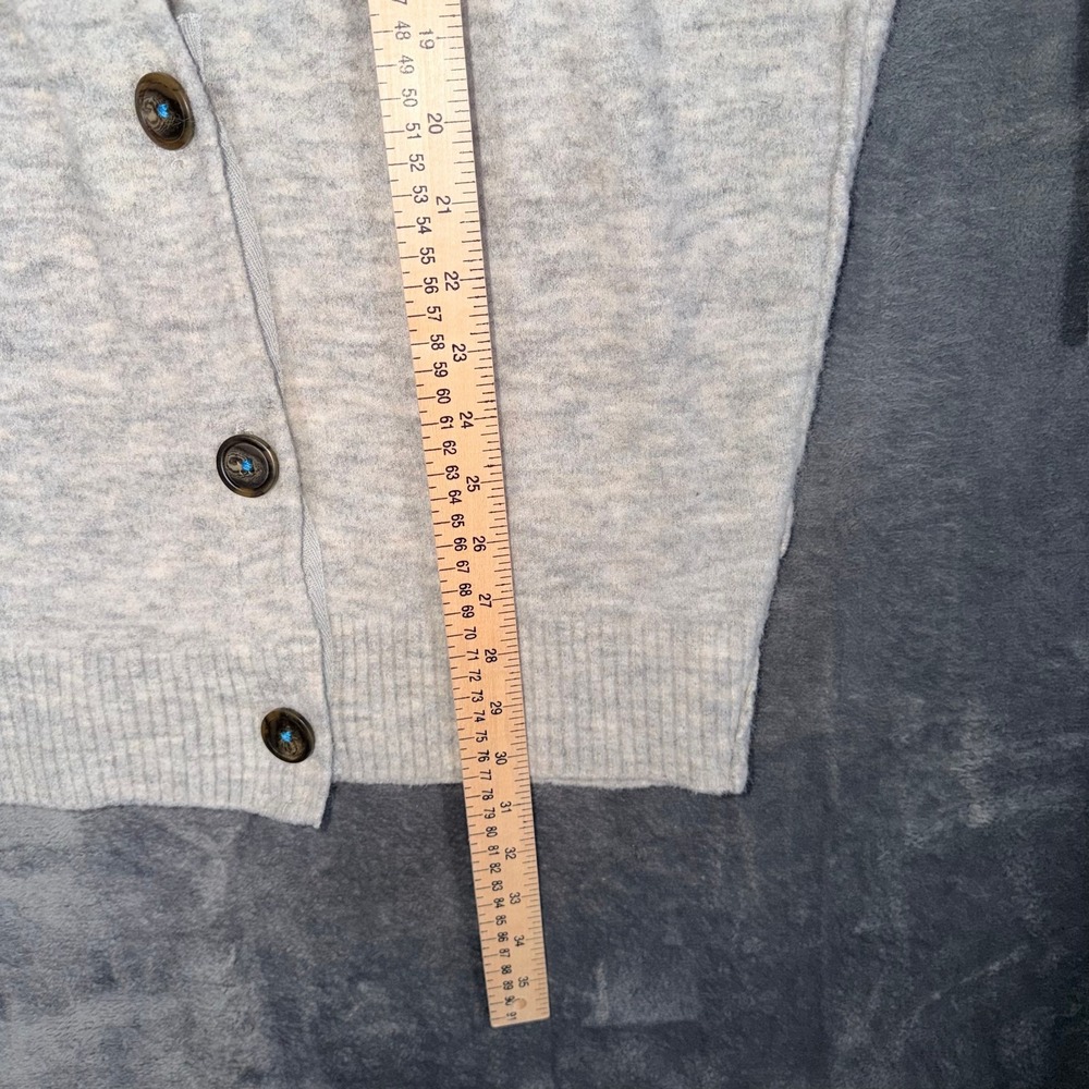Free People Womens Shawl Collar Cardigan Sweater Size XS Gray Button Front - Picture 4 of 6